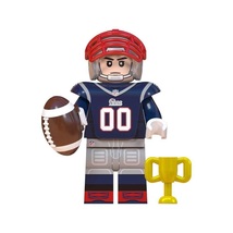 Football Player Patriots Super Bowl NFL Rugby Players Minifigures Buildi... - $3.49