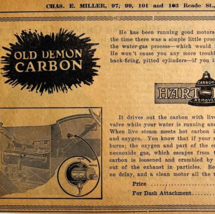 1917 Hart Bell Old Demon Carbon Advertisement Chas Miller Automobilia F14A - $24.99