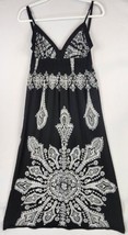Cici Fashion Dress Womens Medium Black White Paisley Print Summer Maxi D... - £22.08 GBP