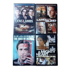 4 DVD Movies Lions for Lambs, Land of the Blind, Ides of March, Mighty Heart, Dr - £6.29 GBP