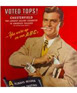 1947 Chesterfield Cigarettes Advertisement ABC Tobacco Liggett &amp; Myers D... - $40.99 CAD