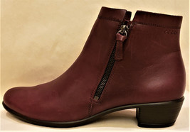 ECCO Ankle Boots Size- EU 41/US~10-10.5 Bordeaux Leather - £39.22 GBP