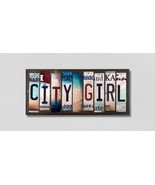 City Girl License Plate Tag Strips Novelty Wood Signs - £42.98 GBP