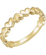 14K Yellow Gold Heart Stackable Ring - $658.00
