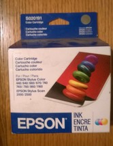 (QTY 2) GENUINE OEM Epson Color Inkjet Print Cartridge S020191 Exp 03&04 Sealed - $7.87