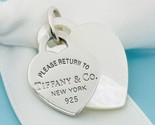 Please Return to Tiffany &amp; Co Mother of Pearl Heart Tag Pendant or Charm... - £156.72 GBP