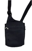 Travelon Black Nylon Shoulder Crossbody Sling Bag Anti Theft Multi Zip Pockets - $25.45