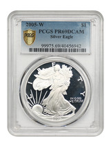 2005-W $1 Silver Eagle PCGS PR69DCAM - £69.04 GBP
