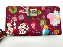 Disney Dooney &amp; Bourke Christmas Classics Wallet Wristlet Minnie Mickey NWT A - £140.92 GBP