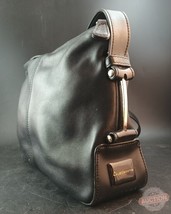 Vintage Liz Claiborne Black Leather &amp; Co Bag Purse Bag 11x3.5x8 - $13.86