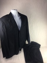 Faconnable Mens Pant Suit Set Blue Pinstripe 3 Button Notch Lapel US 44 ... - £56.37 GBP