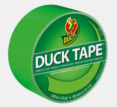 Duck Tape Duct 1.88&quot; x 15 Yd. L GREEN Color Coding Crafts Multi Use 1265018 - £17.20 GBP