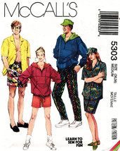 Misses &amp; Men&#39;s Shirts, Pants, Shorts Vtg 1991 Mc Call&#39;s Pattern 5303 Sz Med Uncut - £9.57 GBP