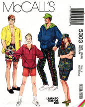 Misses &amp; Men&#39;s Shirts, Pants, Shorts Vtg 1991 Mc Call&#39;s Pattern 5303 Sz Med Uncut - $15.00