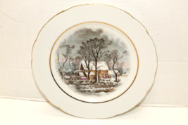 Vintage Currier &amp; Ives Avon Representatives Award Decorative Cookie Plate 8&quot; - £15.56 GBP
