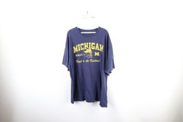 Vintage Mens 2XL XXL Faded Spell Out University of Michigan Football T-Shirt - £25.98 GBP