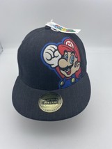 Bio World Super Mario Nintendo Baseball Cap Flatbill Fitted L/XL Hat Sport Game - £14.92 GBP