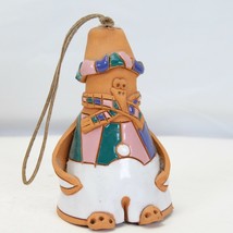 Penguin Handmade Pottery Bell 4-1/2&quot; H x 3&quot; Diameter Clay Sculpture - $21.55