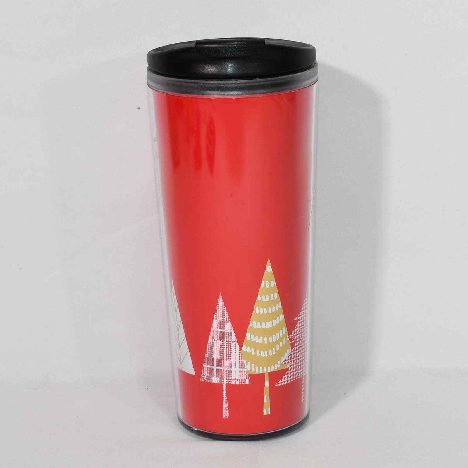 Starbucks 2017 Red Tumbler Travel Mug Christmas Trees Holiday Hot Cold 0422!!! Item image 3