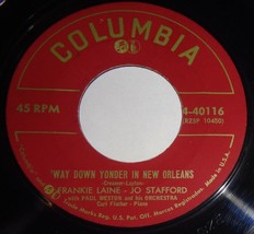 Frankie Laine &amp; Jo Stafford 45 RPM Record - Way Down Yonder In New Orleans C10 - £3.12 GBP