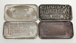 1984-96 Happy Birthday 1 oz Silver Art Bars Collection of 4 Bars - £178.20 GBP