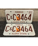 1981 Hawaii License Plate Pair Sheriff Municipal Honolulu City &amp; County ... - £92.65 GBP