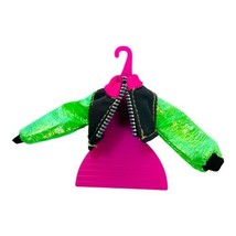 Lol Surprise Omg Doll Clothing Virtuelle Black Green Pink Jacket Coat Hanger - $11.36