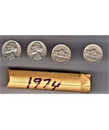Jefferson Nickels coin 1974 - One Roll of 40 -1974 Nickels - $12.30 CAD