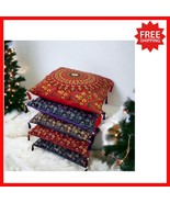 Elegant Set of 5 18x18 Cotton Pillow Covers – Boho Mandala Inspired Designs - $676.90 MXN