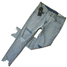 NWT rag &amp; bone /JEAN Ankle Skinny in Lynn w/ Holes Destroyed Chew Hem Jeans 30 - £40.51 GBP