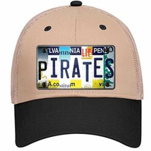 Pirates Strip Art Novelty Khaki Mesh License Plate Hat Tag - $28.99