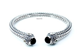 John Hardy JAI Onyx + White Topaz Deco Collection Sterling Silver Bracelet-AVG - £310.85 GBP