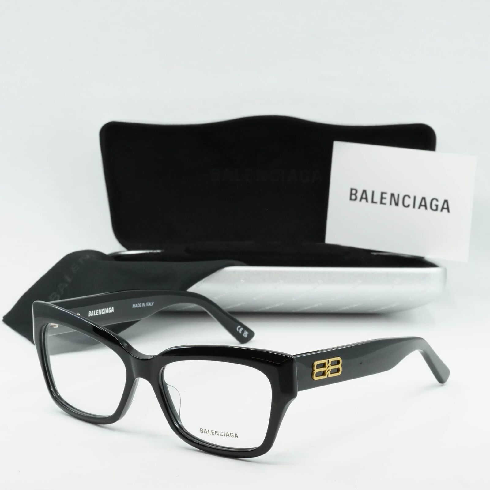 Primary image for BALENCIAGA BB0274O 001 Black 55mm Eyeglasses New Authentic
