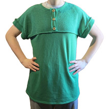 Heimish USA Shirt Reverse Stitch Quarter Top Kelly Green Size Medium - $18.70