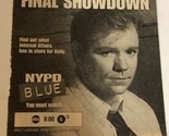 NYPD Blue Tv Guide Print Ad David Caruso TPA15 - $5.93