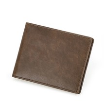 CONTACT&#39;S Genuine Leather Men Wallet Samll Bifold Design Casual Thin Sli... - £85.86 GBP