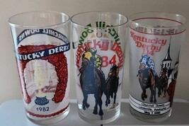 3 ~ 1982~1984~1988 Kentucky Derby/ Churchill Downs Mint Julep Collector Glasses - £29.41 GBP