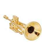 Dollhouse Miniature -  Brass Trumpet - Musical Instrument 2.6&quot; long - £18.78 GBP