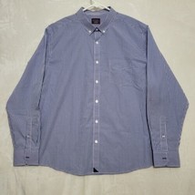 UNTUCKit Mens Dress Shirt Sz XXL 2XL Blue Button Down Gingham Long Sleeve - £29.78 GBP