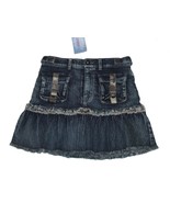 Guess Military Girl Denim Ruffle 4-Pkt Zipper Front Skirt Girls 14Y NWT ... - $41.01 CAD