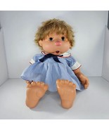 Vintage Vicma Bamboo Thumb Sucking Baby Doll 1980&#39;s Girl Blonde 19” Slee... - £111.57 GBP