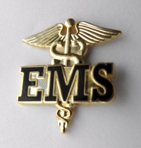 Ems Emergency Medical Services Caduceus Paramedic Gold Color Lapel Pin 1 Inch - £4.57 GBP