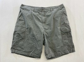 Denver Hayes Men&#39;s Cargo Shorts Size 40 Gray Cotton Flat Front Casual Sh... - £6.88 GBP