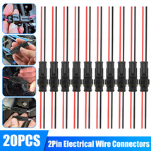 20PCS Car Waterproof Male Female 2Pin Electrical Wire Connector Plug Cab... - £17.20 GBP