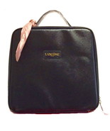 Lancome Train Case Cosmetic Bag / Gift Bag Black w Pink Scarf Zipper Pou... - £16.75 GBP