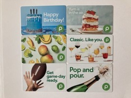 6 PUBLIX Gift Cards Collectible Food Grocery Store Card Set Lot - £4.70 GBP