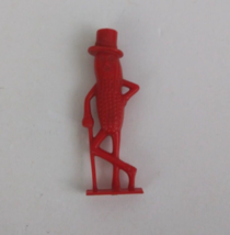 Vintage 1950s Planters Mr. Peanut Red Plastic 2.5&quot; Whistle Works - $9.89