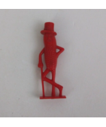 Vintage 1950s Planters Mr. Peanut Red Plastic 2.5&quot; Whistle Works - $9.89