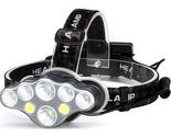 Rechargeable Headlamp, 8 LED 18000 High Lumen  - £20.19 GBP