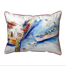 Betsy Drake Rowboat &amp; Birds Extra Large Pillow 20 X 24 - £55.38 GBP